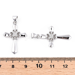 Rhodium Plated 925 Sterling Silver Pendants&nbsp;STER-T007-42P