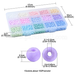 2250Pcs 15 Colors 6/0 Glass Seed Beads&nbsp;SEED-YW0002-09