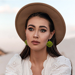 DIY Filigree Wood Dangle Earring Making Kit&nbsp;DIY-TA0009-69