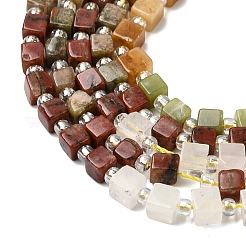 Natural Unakite & Quartz Crystal & Chinese Southern Jade & Yellow Aventurine & Sesame Jasper Beads Strands&nbsp;G-H333-03H