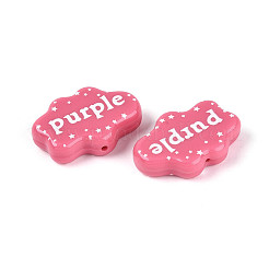 Printed Opaque Resin Beads&nbsp;RESI-N043-13