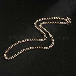 Brass Curb Chain Necklaces&nbsp;NJEW-JN03097-02