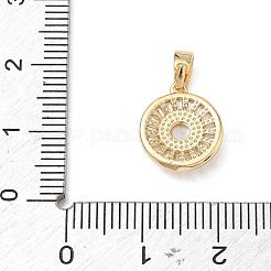 Brass Pave Clear Cubic Zirconia Charms&nbsp;CU-CBA746B-01G