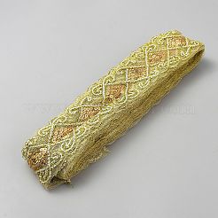 10 Yards Sparkle Polyester Rhombus Lace Trim&nbsp;OCOR-WH20022-025A