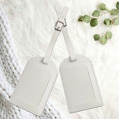 CutHollow 4Pcs PU Leather Luggage Tag&nbsp;OFST-CL0001-01B-04