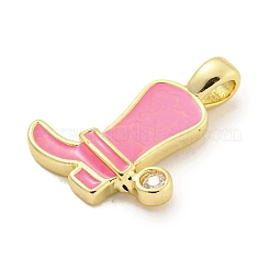 Brass with Cubic Zirconia with Enamel Pendant&nbsp;KK-Q814-22G