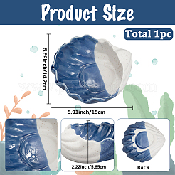 Shell Shape Porcelain Jewelry Plate&nbsp;AJEW-WH2010-77A