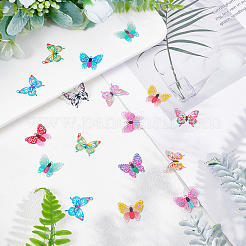 48Pcs 12 Colors Printed Brass Pendants&nbsp;KKC-CA0001-04