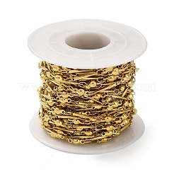 Ion Plating(IP) 304 Stainless Steel Faceted Rectangle Link Chains&nbsp;CHS-E012-03G