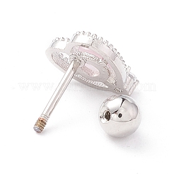 Heart Cat Eye Stud Earrings for Women&nbsp;LS-EJEW-A065-01P