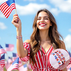 Independence Day Theme DIY Handmade Polymer Clay Beaded Bracelets Making Kits&nbsp;DIY-TA0012-69
