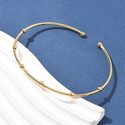 304 Stainless Steel Arm Cuff Bangles for Women&nbsp;AJEW-P127-03G