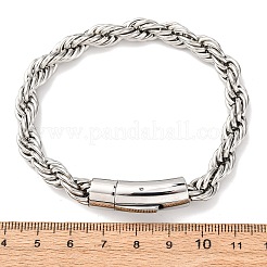 304 Stainless Steel Rope Chain Bracelets for Men Women&nbsp;BJEW-C124-03A-P