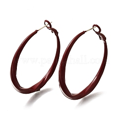 Alloy & 925 Sterling Silver Hoop Earrings&nbsp;LS-EJEW-Q013-05A
