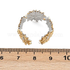 304 Stainless Steel Double Color Cuff Rings&nbsp;RJEW-S635-01GP-09