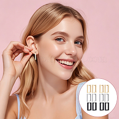 12Pcs 3 Colors 316 Stainless Steel Hoop Earrings&nbsp;EJEW-UN0003-23A