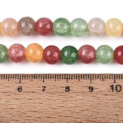 Baking Paint Crackle Glass Beads Strands&nbsp;GLAA-Q106-03A-13