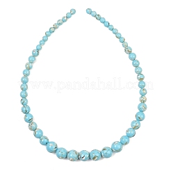 Synthetic Turquoise and Sea Shell Assembled Graduated Beads Strands&nbsp;GG-CBA2AE1-A07-D
