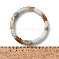 Natural Flower Amazonite Bead Stretch Bracelets for Women Men&nbsp;BJEW-C097-02A-11