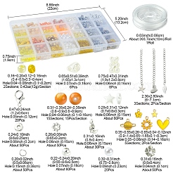 DIY Alloy Enamel & Glass & ABS Plastic Imitation Pearl Bracelets Jewelry Making Kits&nbsp;DIY-FS0007-52
