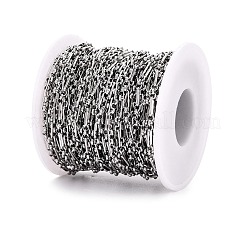 304 Stainless Steel Rectangle Link Chains&nbsp;CHS-Q009-16A-P
