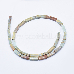 Natural Aqua Terra Jasper Beads Strands&nbsp;G-E444-15B
