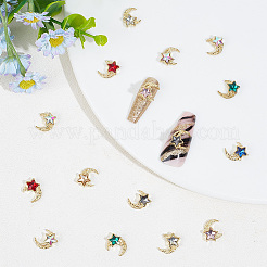 48Pcs 8 Colors Light Gold Tone Alloy Cabochons&nbsp;MRMJ-HY0002-47