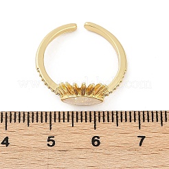 Eye Brass Micro Pave Clear Cubic Zirconia Open Cuff Rings for Women&nbsp;RJEW-G343-29G-01