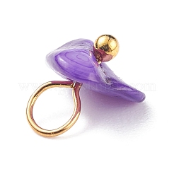 Natural Chip Dyed Shell Charms&nbsp;PALLOY-JF01338-01