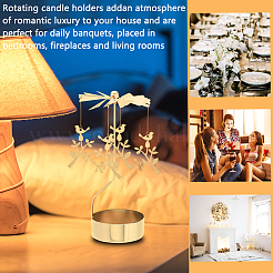 Stainless Steel Spinning Rotary Candle Holder Stand&nbsp;DIY-WH0304-976B