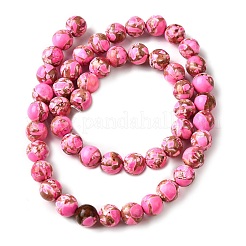 Dyed Natural Magnesite Beads Strands&nbsp;G-L617-D01-8mm-06