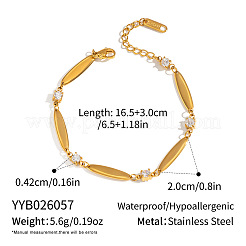 304 Stainless Steel Crystal Rhinestone Horse Eye Link Chain Bracelets for Women&nbsp;GV0285-1