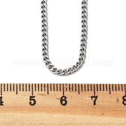 Non-Tarnish Unisex 304 Stainless Steel Curb Chain/Twisted Chain Necklaces&nbsp;STAS-D0002-34P