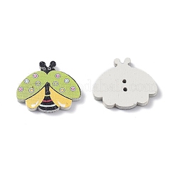 2-Hole Spray Painted Wooden Buttons&nbsp;BUTT-H001-01