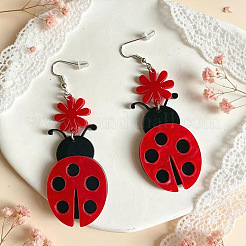 Iron Acrylic Dangle Earrings&nbsp;WG91ABE-01