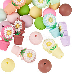 24Pcs 16 Styles Silicone Beads&nbsp;SIL-TA0003-02