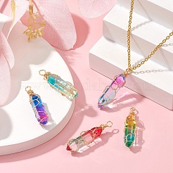 10Pcs 5 Colors Glass Pendants&nbsp;FIND-CJ0001-64