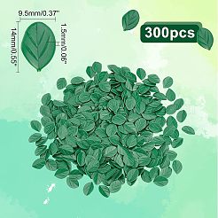300pcs PVC Imitation Leaf&nbsp;DJEW-OC0001-17