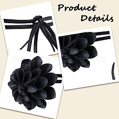 3D Flower PU Leather Tie Knot Waist Belts&nbsp;AJEW-CY0002-87B