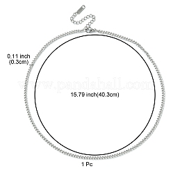304 Stainless Steel Curb Chain Necklace for Men Women&nbsp;NJEW-YW0001-14