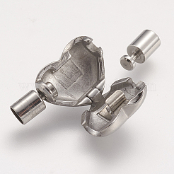 Tarnish Resistant 304 Stainless Steel European Clasps with Cord Ends&nbsp;STAS-F083-C-09P
