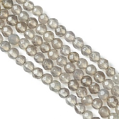 Natural Grey Agate Round Beads Strand&nbsp;G-L084-4mm-08