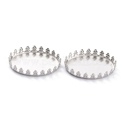 Non-Tarnish 304 Stainless Steel Cabochon Settings&nbsp;STAS-Y001-07B-P