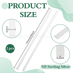 2Pcs 925 Sterling Silver Sheets&nbsp;FIND-BC0019-56B