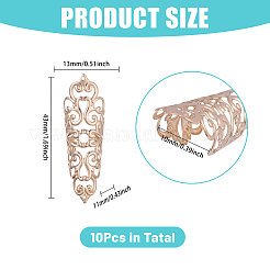 10Pcs Hollow Out Iron Fingers Nail Covers&nbsp;MRMJ-GL0001-20G