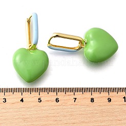 Heart Brass Hoop Earrings&nbsp;EJEW-D314-02G