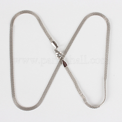 Tarnish Resistant 304 Stainless Steel Mesh Chain Necklace Making&nbsp;STAS-P045-15P