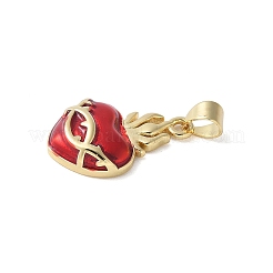 Brass Enamel Pendants&nbsp;KK-C089-01G