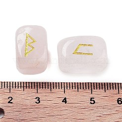 Rectangle Natural Rose Quartz Rune Stones&nbsp;G-Z059-01C