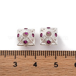Brass Micro Pave Cubic Zirconia Beads&nbsp;KK-C071-01P